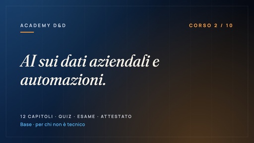 AI sui dati aziendali e automazioni