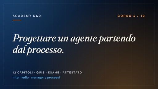 Progettare un agente partendo dal processo