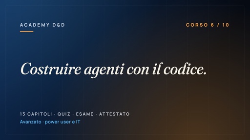 Costruire agenti con il codice